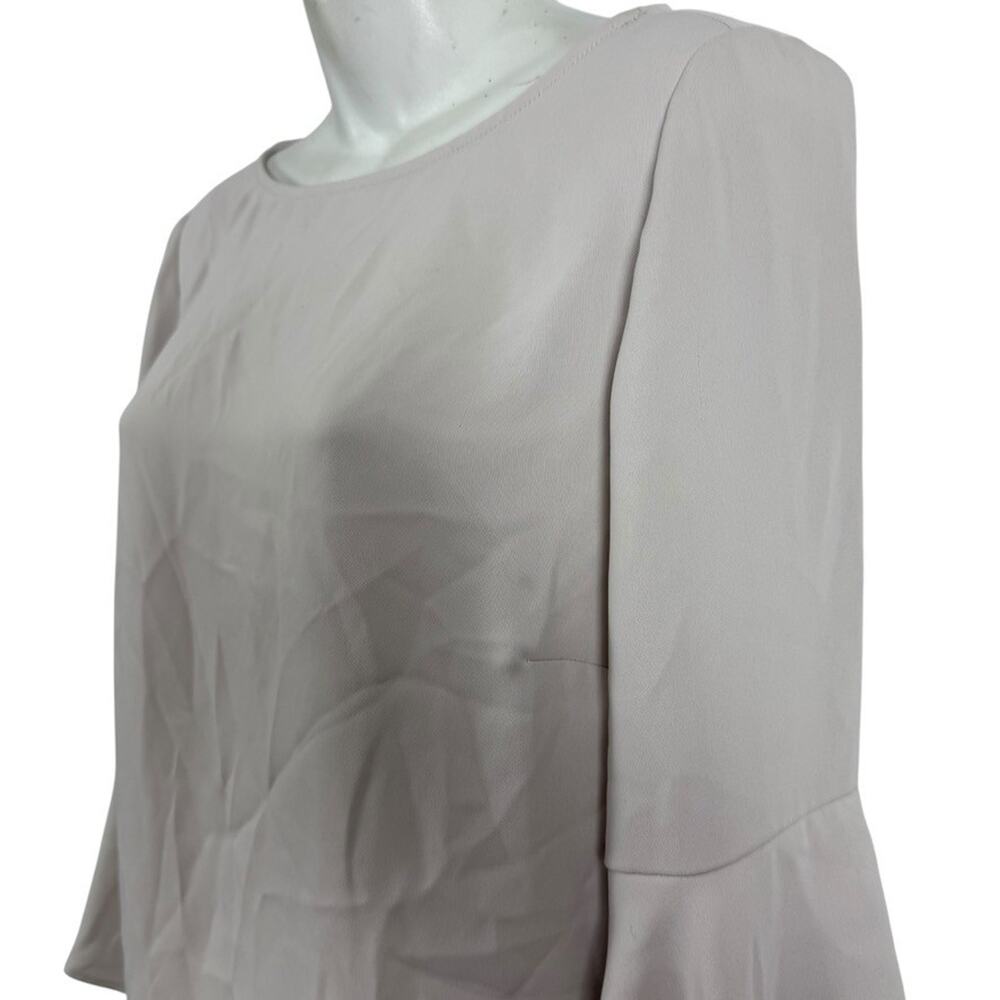 Chicos Bell Flare Sleeve Ecru Neutral Blouse Top Shirt Career sz 0 / 4 / 6 - Picture 10 of 16